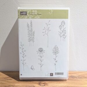 Stampin’ Up! Flowering Fields Wood-Mount Stamp Set